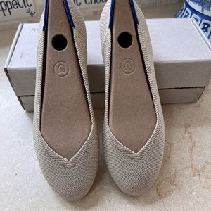 Rothy's 'The Flat' Light Gold Metallic Size 7.5